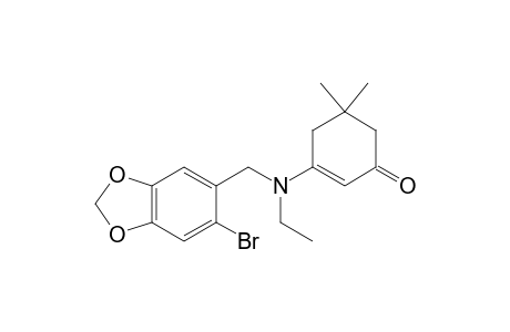 3-[(2-Bromo-4,5-methylenedioxybenzyl)-N-ethylamino]-5,5-dimethylcyclohex-2-en-1-one