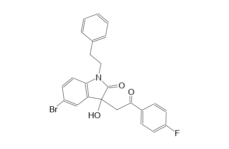 5-bromo-3-[2-(4-fluorophenyl)-2-oxoethyl]-3-hydroxy-1-(2-phenylethyl)-1,3-dihydro-2H-indol-2-one