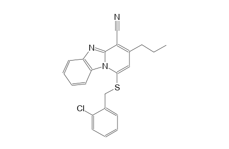 1-[(2-chlorobenzyl)sulfanyl]-3-propylpyrido[1,2-a]benzimidazole-4-carbonitrile