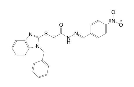 acetic acid, [[1-(phenylmethyl)-1H-benzimidazol-2-yl]thio]-, 2-[(E)-(4-nitrophenyl)methylidene]hydrazide
