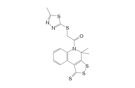 4,4-dimethyl-5-{[(5-methyl-1,3,4-thiadiazol-2-yl)sulfanyl]acetyl}-4,5-dihydro-1H-[1,2]dithiolo[3,4-c]quinoline-1-thione
