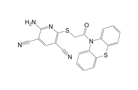 2-amino-6-{[2-oxo-2-(10H-phenothiazin-10-yl)ethyl]sulfanyl}-3,5-pyridinedicarbonitrile