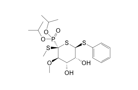 Diisopropyl (2' R / 2' S)-2-[2'-(methylsulfanyl)-6'-(phenylsulfanyl)-4',5'-dihydroxy-3'-methoxy-tetrahydro-thiapyranyl]-phosphonate