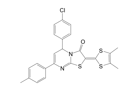 5-(4-Chlorophenyl)-2-(4,5-dimethyl-1,3-dithiol-2-ylidene)-7-(4-methylphenyl)-5H-thiazolo[3,2-a]pyrimidin-3-one