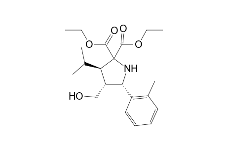 Diethyl (3R,4R,5S)-4-(Hydroxymethyl)-3-isopropyl-5-(2-tolyl)pyrrolidine-2,2-dicarboxylate