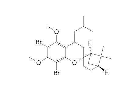 Spiro[2H-1-benzopyran-2,2'-bicyclo[3.1.1]heptane], 6,8-dibromo-3,4-dihydro-5,7-dimethoxy-6',6'-dimethyl-4-(2-methylpropyl)-, [1'R-[1'.alpha.,2'.alpha.(R*),5'.alpha.]]-