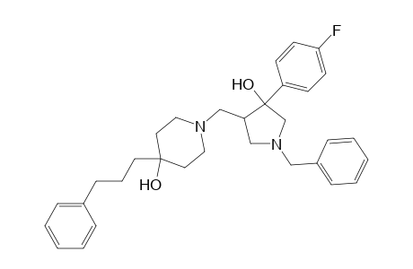 1-{[1-benzyl-4-(4-fluorophenyl)-4-hydroxypyrrolidin-3-yl]methyl}-4-(3-phenylpropyl)piperidin-4-ol