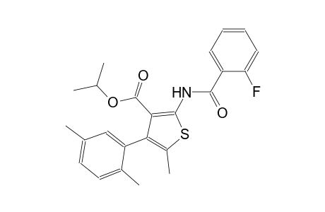 isopropyl 4-(2,5-dimethylphenyl)-2-[(2-fluorobenzoyl)amino]-5-methyl-3-thiophenecarboxylate