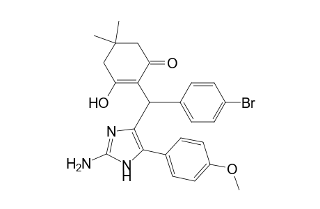 2-((2-Amino-5-(4-methoxyphenyl)-1H-imidazol-4-yl)(4-bromophenyl)methyl)-3-hydroxy-5,5-dimethylcyclohex-2-enone