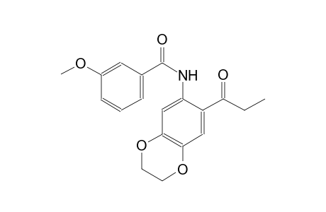 benzamide, N-[2,3-dihydro-7-(1-oxopropyl)-1,4-benzodioxin-6-yl]-3-methoxy-