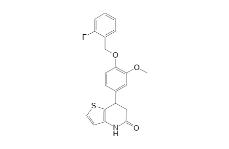 7-{4-[(2-fluorophenyl)methoxy]-3-methoxyphenyl}-4H,5H,6H,7H-thieno[3,2-b]pyridin-5-one