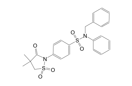 benzenesulfonamide, 4-(4,4-dimethyl-1,1-dioxido-3-oxo-2-isothiazolidinyl)-N-phenyl-N-(phenylmethyl)-