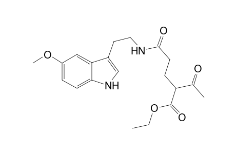 (+-)-4-Ethoxycarbonyl-N-[2-(5-methoxy-1H-indol-3-yl)ethyl]-5-oxohexanamide