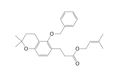 3-(2,2-dimethyl-5-phenylmethoxy-3,4-dihydro-2H-1-benzopyran-6-yl)propanoic acid 3-methylbut-2-enyl ester