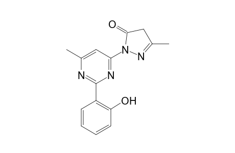 Pyrazol-5(4H)-one, 1-[2-(2-hydroxyphenyl)-6-methyl-pyrimidin-4-yl]-3-methyl-