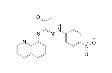 propanehydrazonothioic acid, N-(4-nitrophenyl)-2-oxo-, 8-quinolinylester, (1E)-