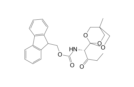 9H-fluoren-9-ylmethyl N-[(1S)-1-(1-methyl-3,5,8-trioxabicyclo[2.2.2]octan-4-yl)-2-oxidanylidene-butyl]carbamate