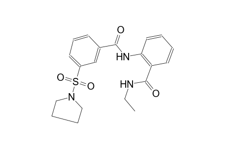 benzamide, N-ethyl-2-[[3-(1-pyrrolidinylsulfonyl)benzoyl]amino]-