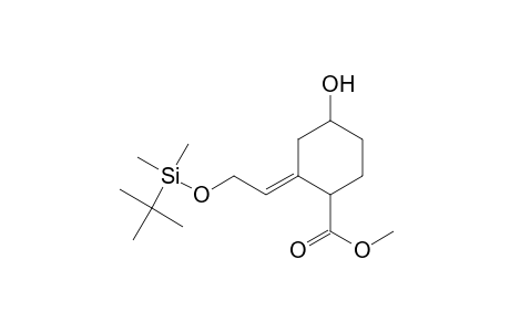 Methyl 2-(2-t-butyldimethylsilyloxyethylidene)-4-hydroxy-1-cyclohexanecarboxylate
