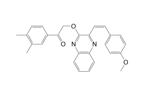 1-Ethanone, 1-(3,4-dimethylphenyl)-2-[[3-[2-(4-methoxyphenyl)ethenyl]-2-quinoxalinyl]oxy]-