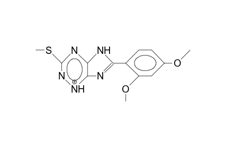6-(2,4-Dimethoxy-phenyl)-3-methylthio-5H-imidazo (5,4-E)-1,2,4-triazinium cation