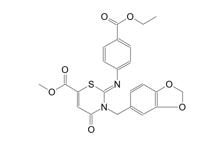 methyl (2Z)-3-(1,3-benzodioxol-5-ylmethyl)-2-{[4-(ethoxycarbonyl)phenyl]imino}-4-oxo-3,4-dihydro-2H-1,3-thiazine-6-carboxylate