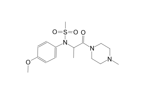 N-(4-methoxyphenyl)-N-[1-methyl-2-(4-methyl-1-piperazinyl)-2-oxoethyl]methanesulfonamide