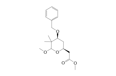(2S,4S,6S/R)-4-Benzyloxy-5,5-dimethyl-6-methoxy-tetrahydropyran-2-acetic acid methyl ester