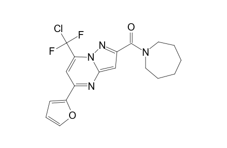 1-Azepanyl-[7-[chloro(difluoro)methyl]-5-(2-furanyl)-2-pyrazolo[1,5-a]pyrimidinyl]methanone