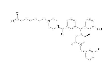 7-(4-{3-[(R)-[(2S,5R)-4-(3-Fluoro-benzyl)-2,5-dimethyl-piperazin-1-yl]-(3-hydroxy-phenyl)-methyl]-benzoyl}-piperazin-1-yl)-heptanoic acid
