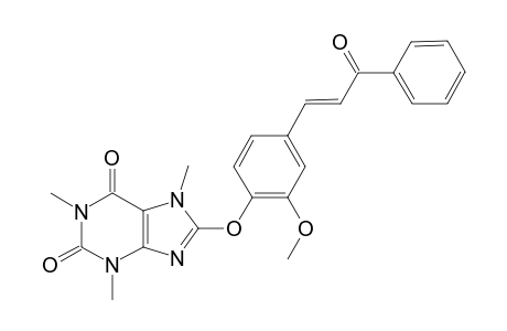 (E)-3-((4-(2,6-Dioxo-1,3,7-trimethyl-2,3,6,7-tetrahydro-1hpurine-8-yl)oxy)-3-methoxyphenyl)-1-phenyl-prop-2-en-1-one