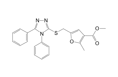 5-[[(4,5-diphenyl-1,2,4-triazol-3-yl)thio]methyl]-2-methyl-3-furancarboxylic acid methyl ester
