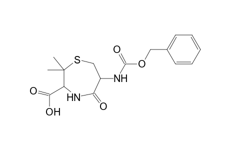 1,4-Thiazepan-5-one-3-carboxylic acid, 6-benzyloxycarbonylamino-2,2-dimethyl-