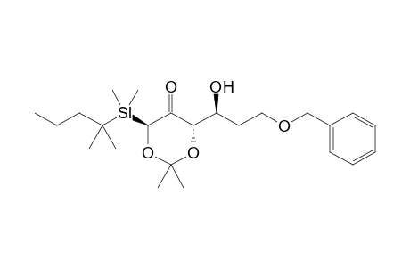 (S,S,S')-4-(Dimethyl-tert-hexylsilyl)-2,2-dimethyl-6-(1-hydroxy-3-benzyloxypropyl)-1.3-dioxan-5-one
