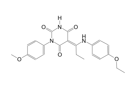 (5E)-5-[1-(4-ethoxyanilino)propylidene]-1-(4-methoxyphenyl)-2,4,6(1H,3H,5H)-pyrimidinetrione