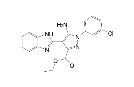 Ethyl 5-amino-1-(m-chlorophenyl)-4-(benzimidazol-2-yl)pyrazole-3-carboxylate