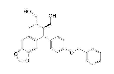 Naphtho[2,3-d]-1,3-dioxole-6,7-dimethanol, 5,6,7,8-tetrahydro-5-[4-(phenylmethoxy)phenyl]-, (5.alpha.,6.beta.,7.alpha.)-(.+-.)-