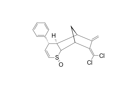 6-PHENYL-9-METHYLENE-10-DICHLOROMETHYLENE-3-THIATRICYCLO-[6.2.1.0-(2.7)]-UNDEC-4-ENE-3-OXIDE
