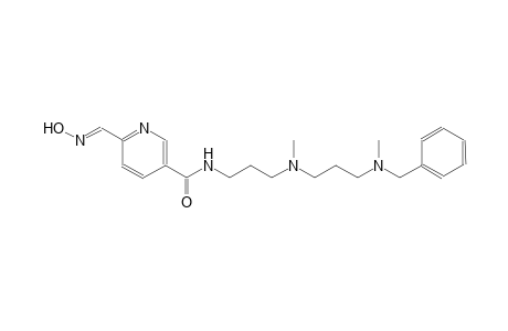 N-{3-[{3-[benzyl(methyl)amino]propyl}(methyl)amino]propyl}-6-[(E)-(hydroxyimino)methyl]nicotinamide