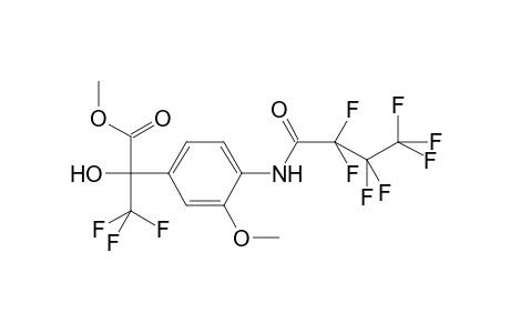 Benzeneacetic acid, 4-[(2,2,3,3,4,4,4-heptafluoro-1-oxobutyl)amino]-.alpha.-hydroxy-3-methoxy-.alpha.-(trifluoromethyl)-, methyl ester