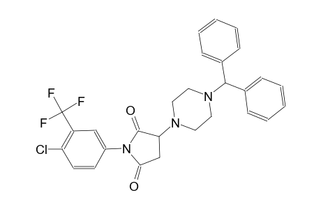 3-(4-benzhydryl-1-piperazinyl)-1-[4-chloro-3-(trifluoromethyl)phenyl]-2,5-pyrrolidinedione