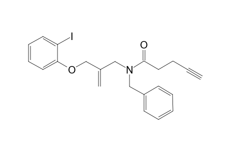 2-Iodophenyl 2-methylene-3-[N-(1-oxopent-4-ynyl)-N-benzylamido]propyl ether