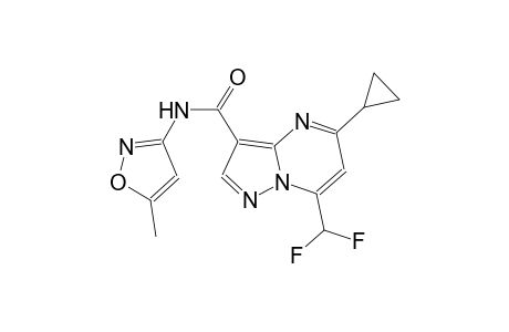 5-cyclopropyl-7-(difluoromethyl)-N-(5-methyl-3-isoxazolyl)pyrazolo[1,5-a]pyrimidine-3-carboxamide