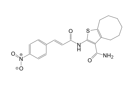 2-{[(2E)-3-(4-nitrophenyl)-2-propenoyl]amino}-4,5,6,7,8,9-hexahydrocycloocta[b]thiophene-3-carboxamide