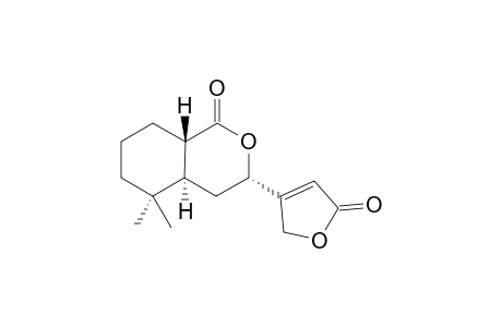 RICCIOCARPIN_B;(1-BETA,6-ALPHA)-4-ALPHA-(2',5'-DIHYDRO-2'-OXO-FURAN-4'-YL)-7,7-DIMETHYL-2-OXO-3-OXA-BICYCLO-[4.4.0]-DECAN