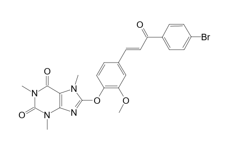 (E)-1-(4-Bromophenyl)-3-((4-(2,6-dioxo-1,3,7-trimethyl-2,3,6,7-tetrahydro-1h-purine-8-yl)oxy)-3-methoxyphenyl)-prop-2-en-1-one