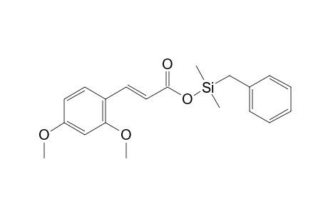 Trans-2,4-dimethoxycinnamic acid, benzyldimethylsilyl ester