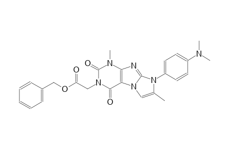 1H-imidazo[2,1-f]purine-3-acetic acid, 8-[4-(dimethylamino)phenyl]-2,3,4,8-tetrahydro-1,7-dimethyl-2,4-dioxo-, phenylmethyl ester