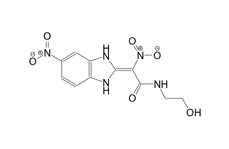 ethanamide, 2-(1,3-dihydro-5-nitro-2H-benzimidazol-2-ylidene)-N-(2-hydroxyethyl)-2-nitro-, (2Z)-