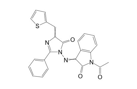 1-acetyl-3-(5-oxo-2-phenyl-4-(thiophen-2-ylmethylene)-4,5-dihydro-1H-imidazol-1-yl-imino)indolin-2-one